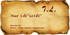 Ther László névjegykártya